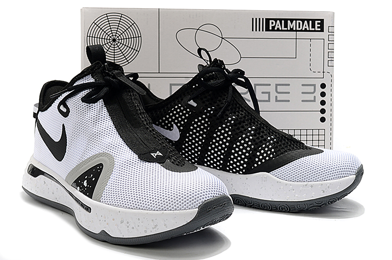 Nike Paul George IV White Black Shoes